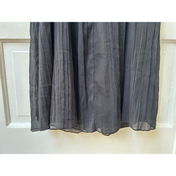 Abercrombie & Fitch Black Swing Dress Size Large Pleated Boho - Picture 5 of 9